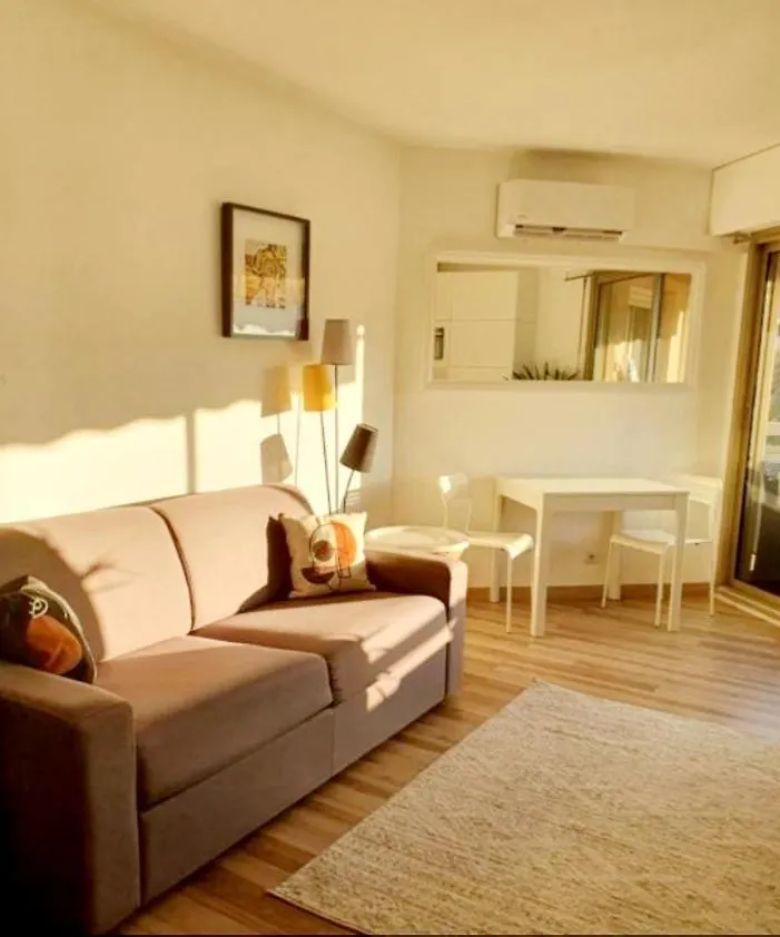 Bel Appartement A 50M De La Plage, 2 Pieces Climatisees, Parking Prive Antibes Apartment